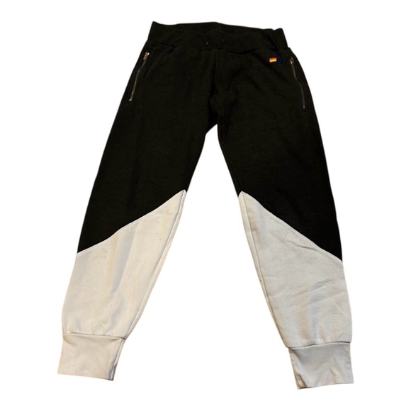 Aviator Nation Glider Black & White Color Block Joggers Women’s Medium - Picture 11 of 16